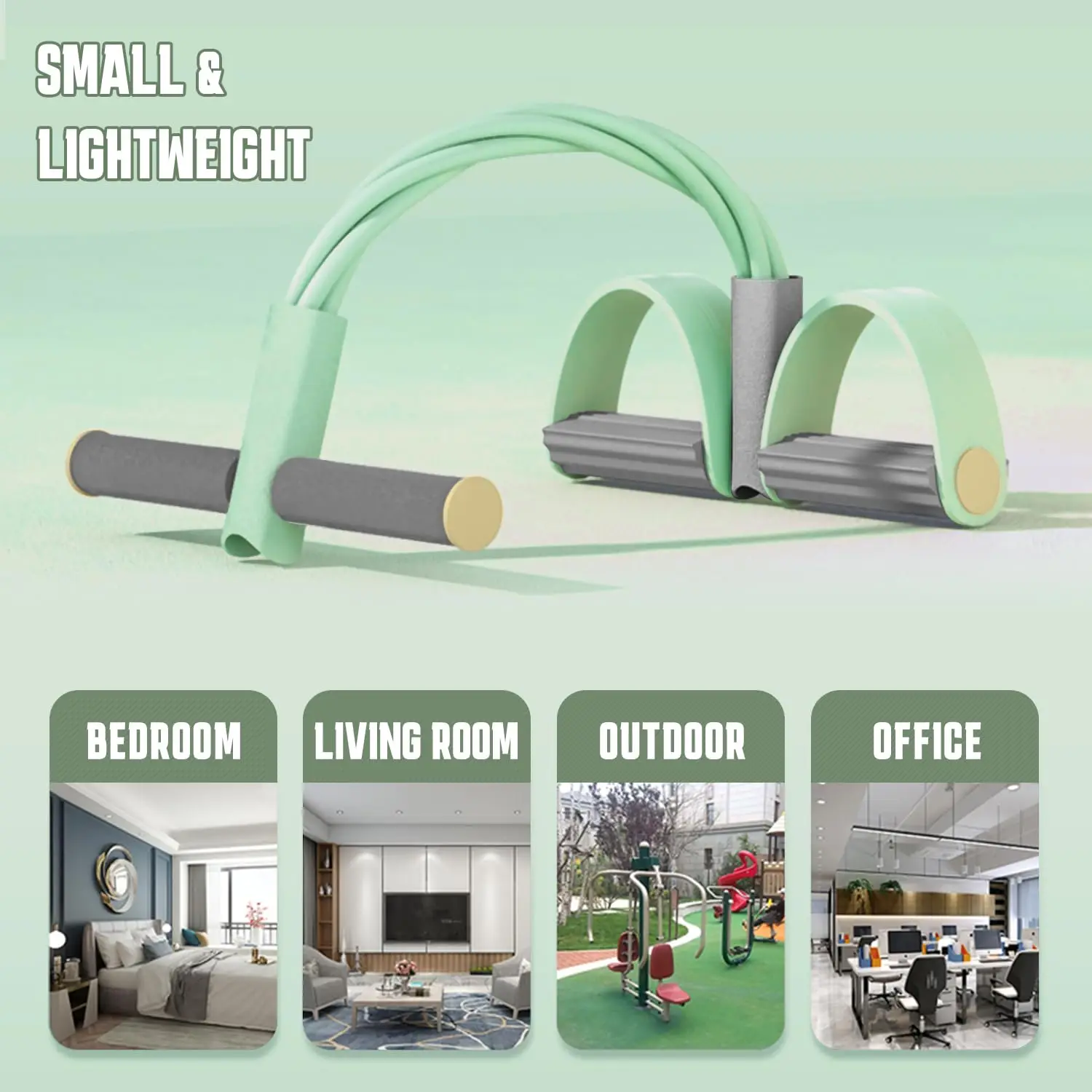 Эластичная лента с педалью многофункциональная тренировочная для похудения и