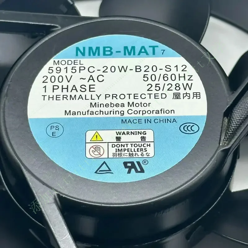 Фото W ДЛЯ NMB-MAT 5915PC-20W-B20-S12 AC 200 В 28 Вт 172X150X38 мм Вентилятор охлаждения сервера №3