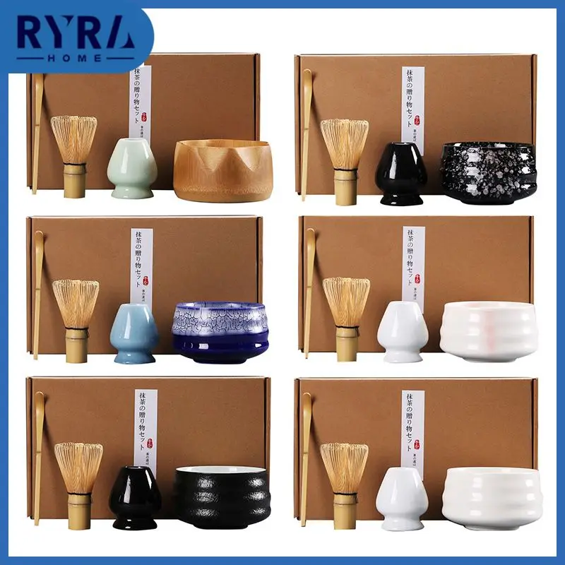 

/set Traditional Tea Sets Matcha Gift Bamboo Matcha Whisk Spoon Ceramic Matcha Bowl Song Dynasty Tea Japanese Tea Sets