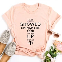 christian t shirts religious shirt jesus graphic tee faith gift day showed in my life god showed up tops summer new m