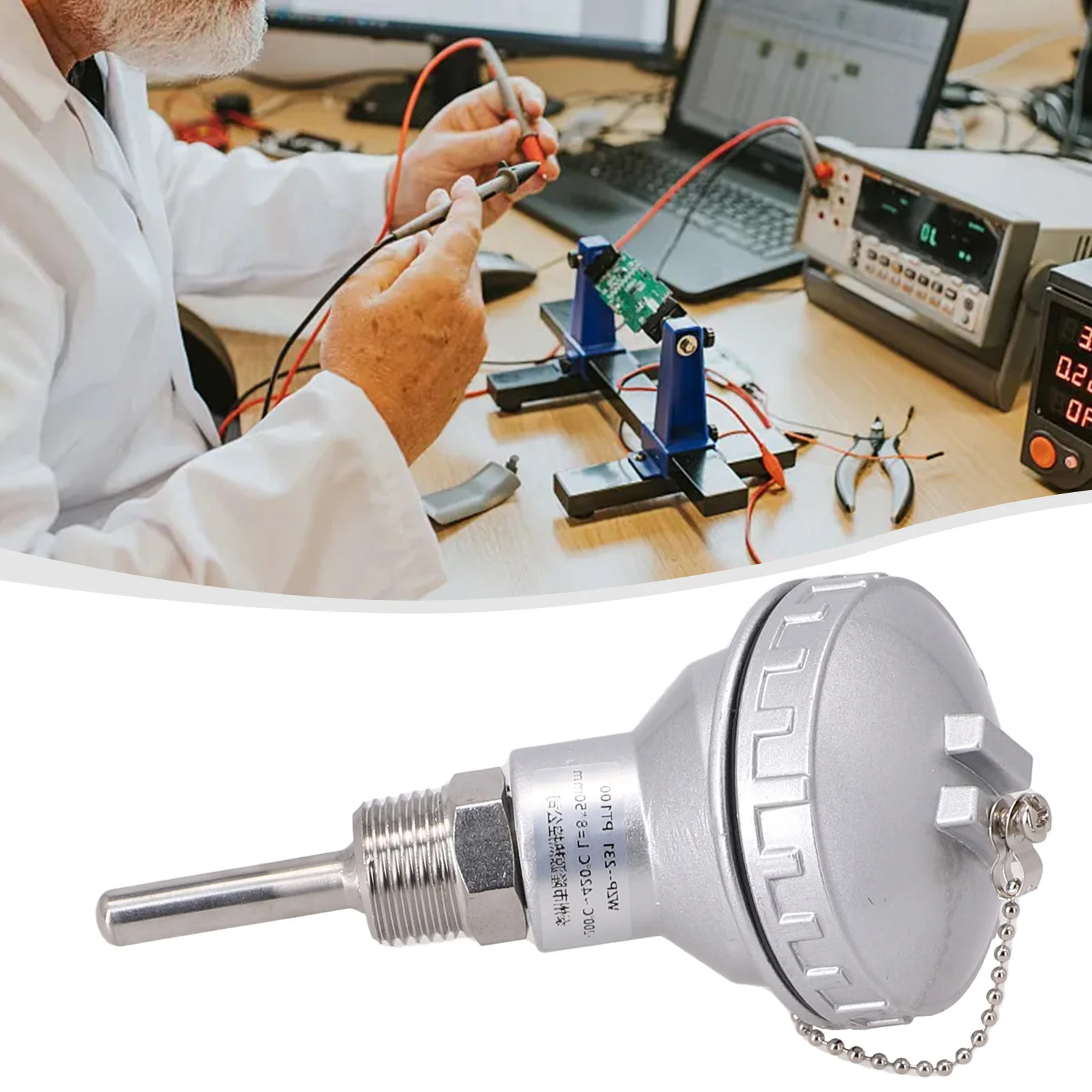 Зонд датчика температуры RTD PT100 резьба NPT 1/2 дюйма термопара клеммная головка