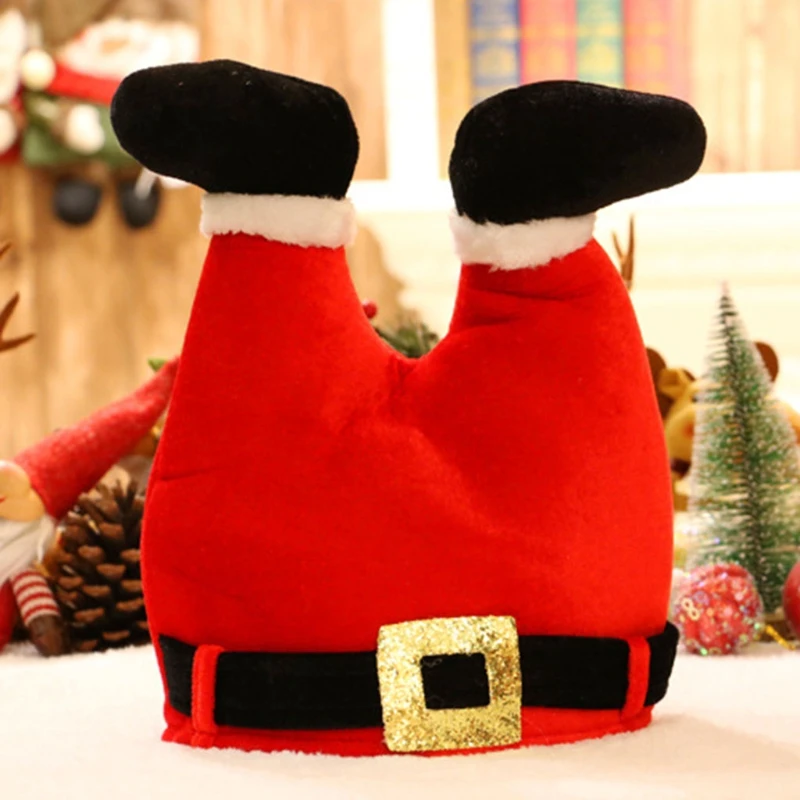 

Красная и зеленая полоска Рождественская шапка из плюша Праздничная шляпа изогнутые шляпы для вечевечерние НКИ клоуна
