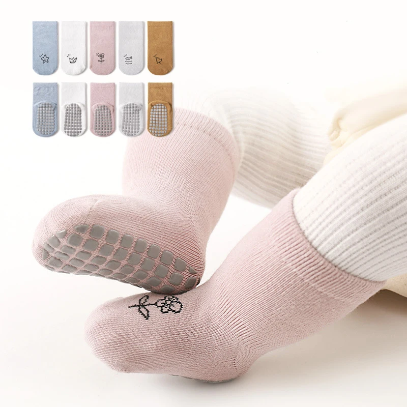

2022 Spring Baby Socks Cotton Anti-slip Floor Socks Cartoon Short Ankle Sock for Boys Girls Toddler Baby Clothes Casual 1-5y