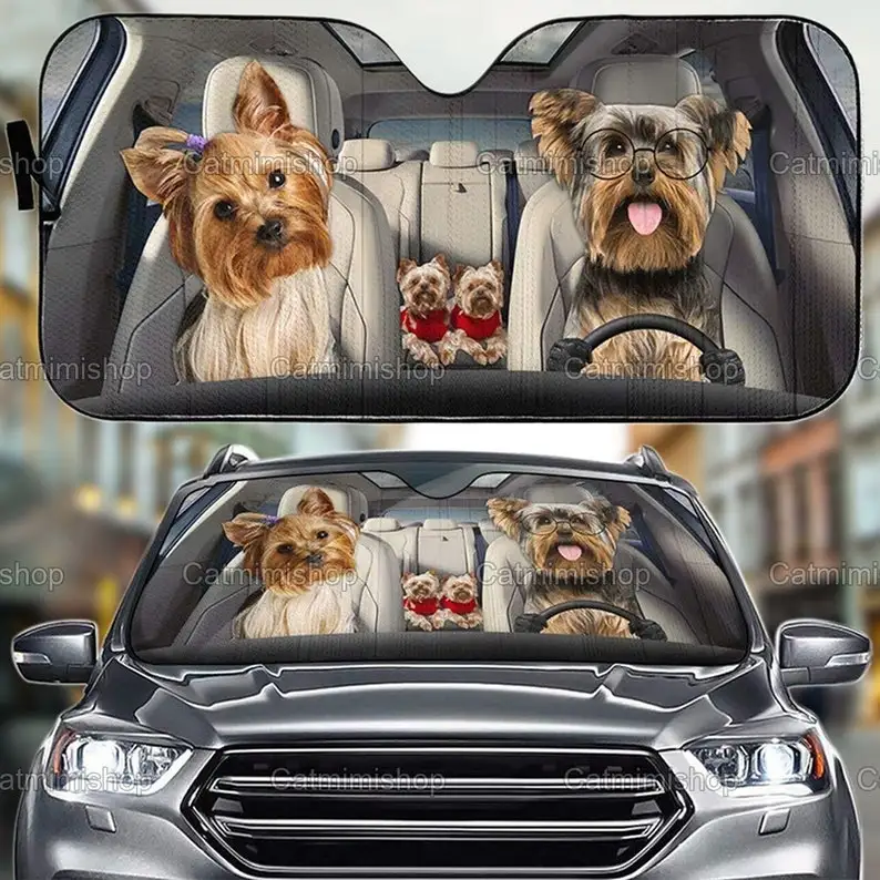 Автомобильный солнцезащитный козырек Yorkie Terrier