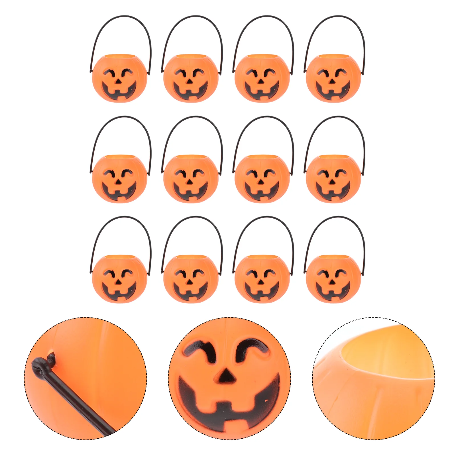 12 шт. Джек О фонарь ведро тыквенная голова подставка для конфет Хэллоуин детские