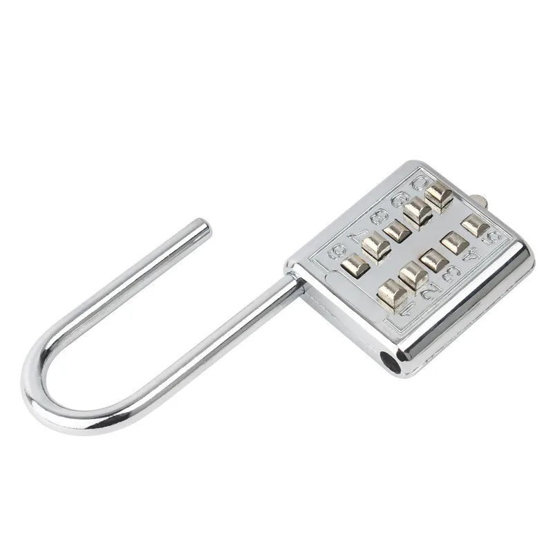 

Замок походный с 5 цифрами, комбинированная Серебристая кнопка с номером для багажа, дорожные аксессуары