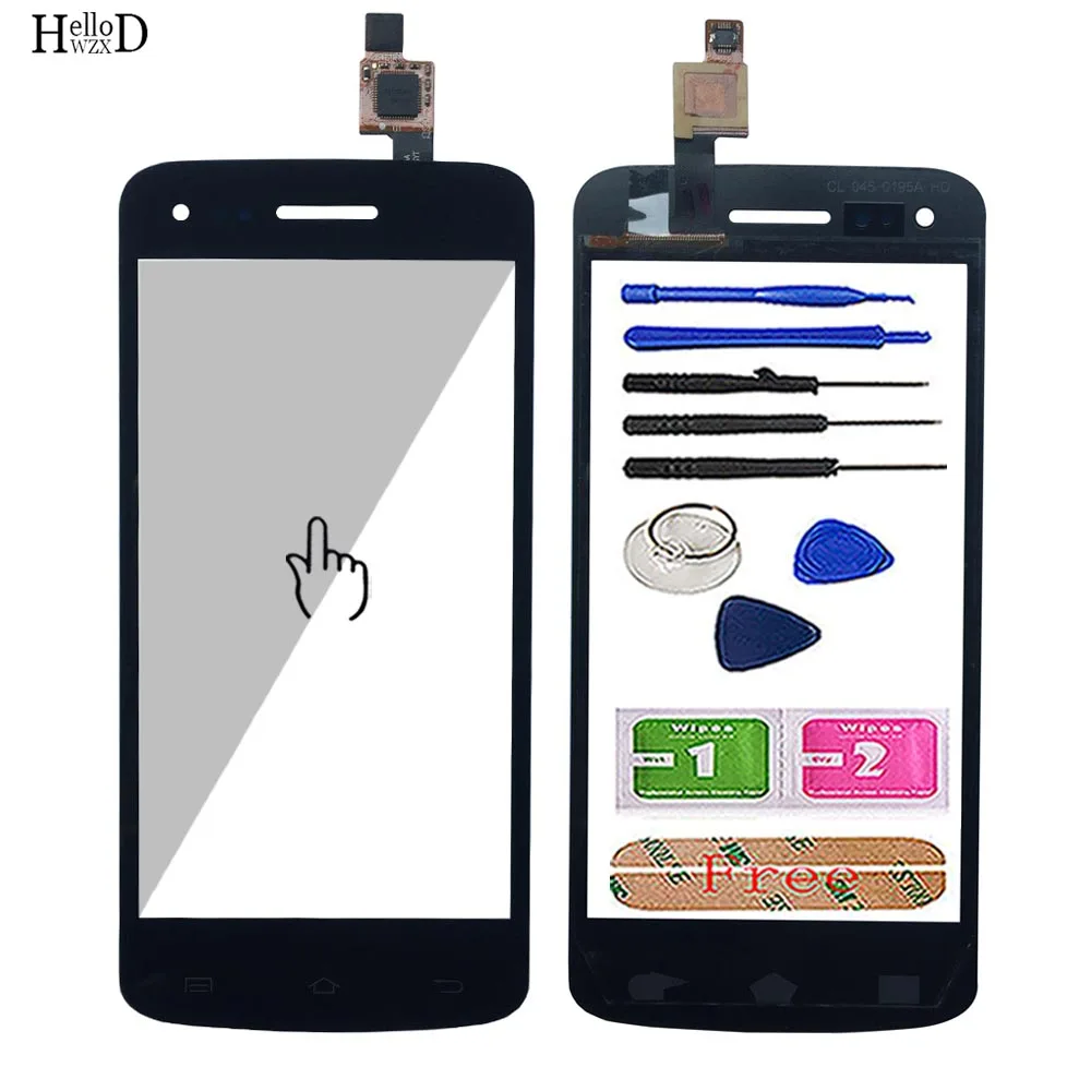 

4.5'' Mobile Phone Touch Screen For Keneksi Alfa Digitizer Panel Front Glass Lens Sensor TouchScreen Tools 3M Glue