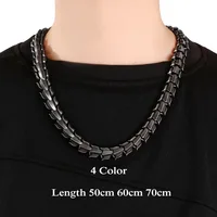 Europe America Personality Retro Punk Style Necklace Men Women Lady Titanium Steel Domineering Keel Chain 4 Color