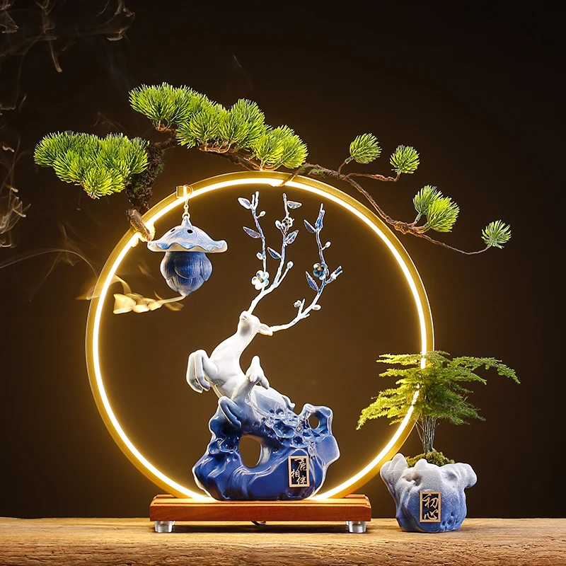 

Japanese Incense Holder Smoke Fountain Aesthetic Aromatherapi Diffus Room Decor Waterfall Quemador De Incienso Incense Burner