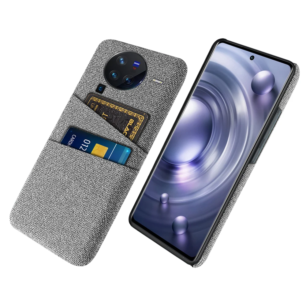 

X80 Pro Case For Vivo X80 Pro Case Luxury Fabric Dual Card Phone Cover For Vivo X80 X80pro 6.78" 2022 Fundas Coque vivox80 Pro