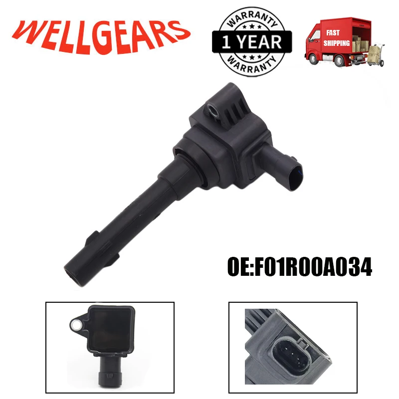 

F01R00A034 F 01R 00A 034 Ignition Coil for Proton X70 Geely EC7 Emgrand GS/GL/RS SC6 VISION X6 C5 1.3T 1.4T 1.5L