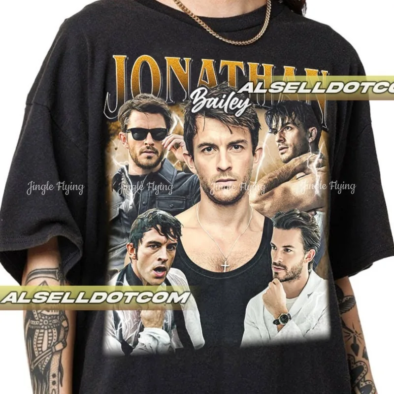 Jonathan Bailey винтажная футболка из хлопка