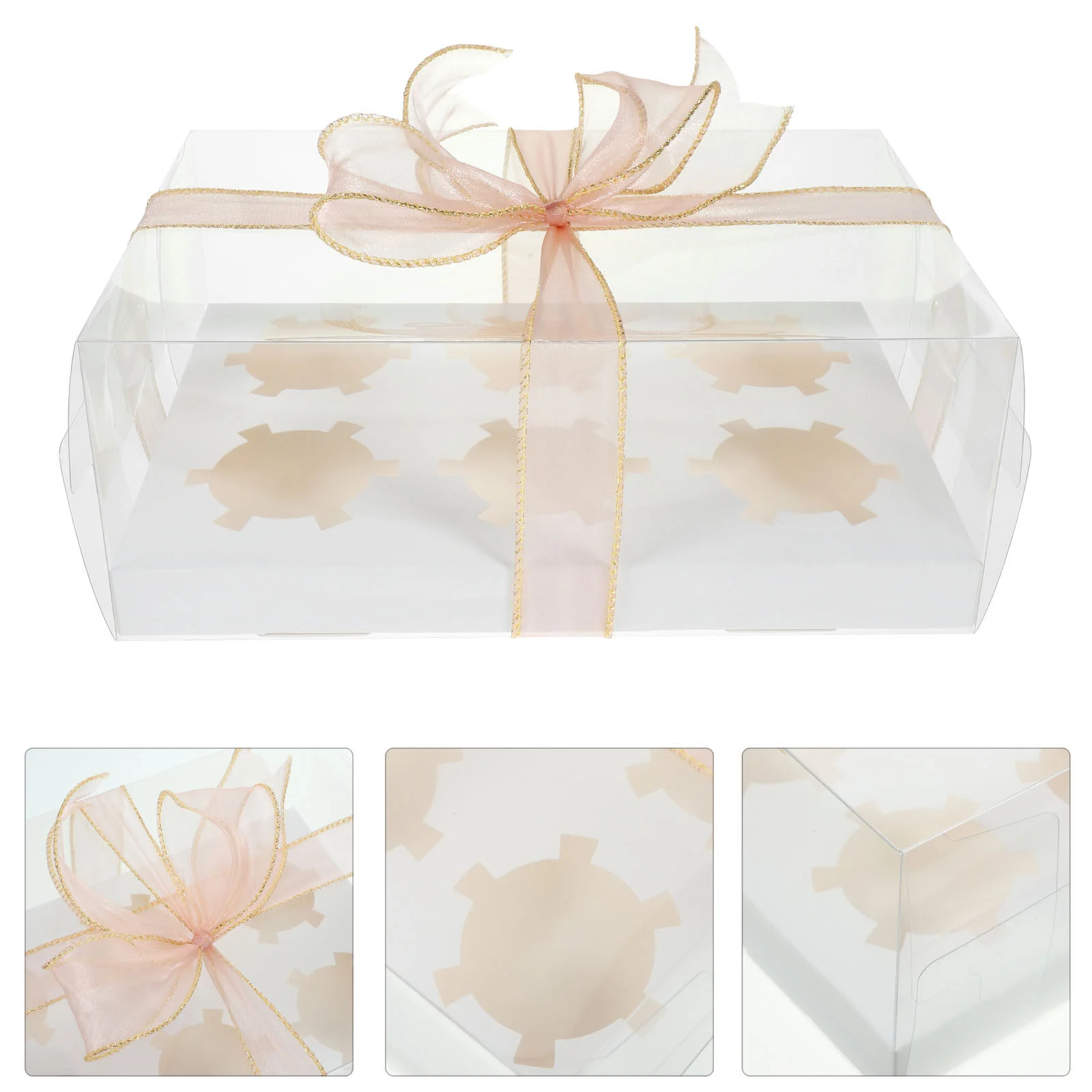 

Cake Box Pastries Boxes Clear Cupcake Bulk Candy Packaging Bakery Small For Gifts