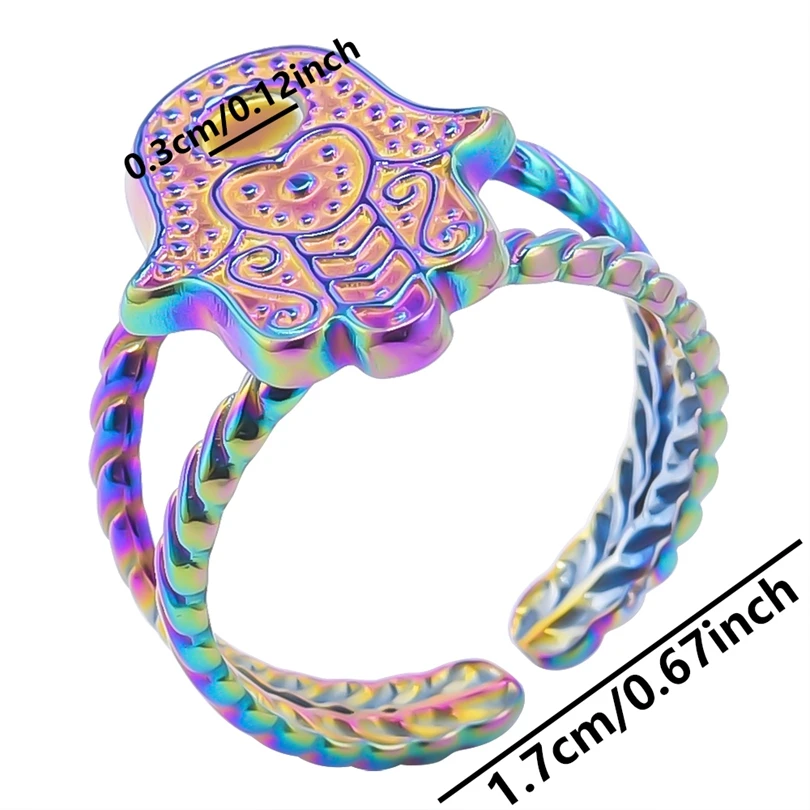 Кольцо с подвеской от сглаза Hasama регулируемое богемное ювелирное изделие Фатима