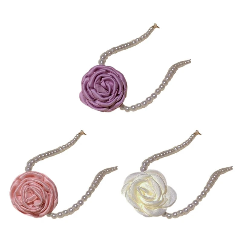 

Artificial Pearl Flower Necklace Elegant Pendant Necklaces Flower Pearl Choker Party Jewelry Great Gift for Women Girls