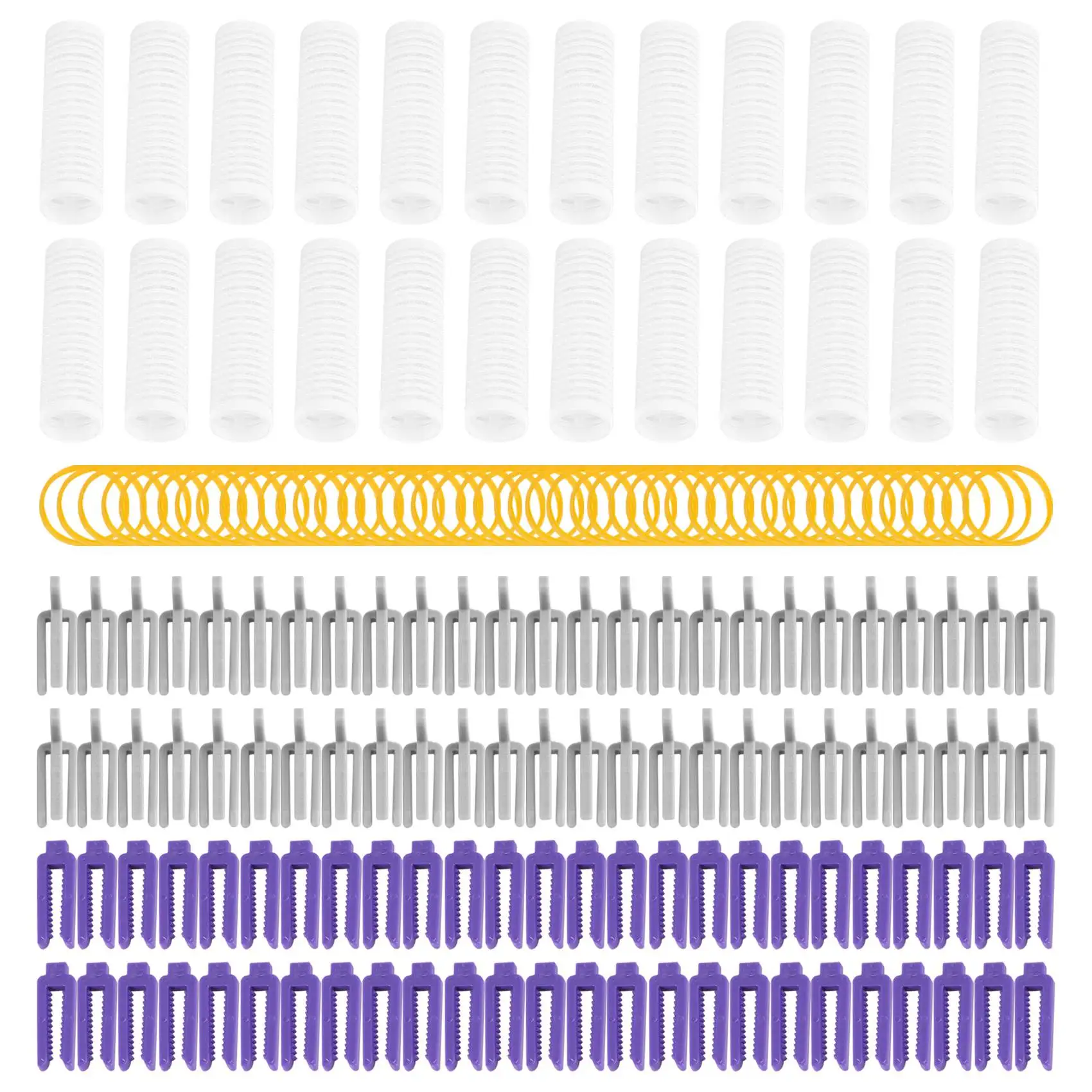 Большой размер 24 шт./компл. салонные нейлоновые бигуди на липучке набор стержней