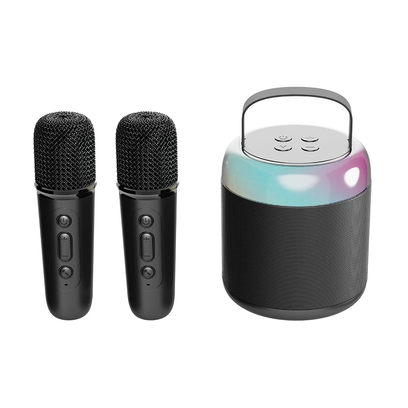 

Microphone Karaoke Machine Portable Bluetooth-Compatible Karaoke Speaker Home KTV Set with Dual Microphone for Kids and Adults