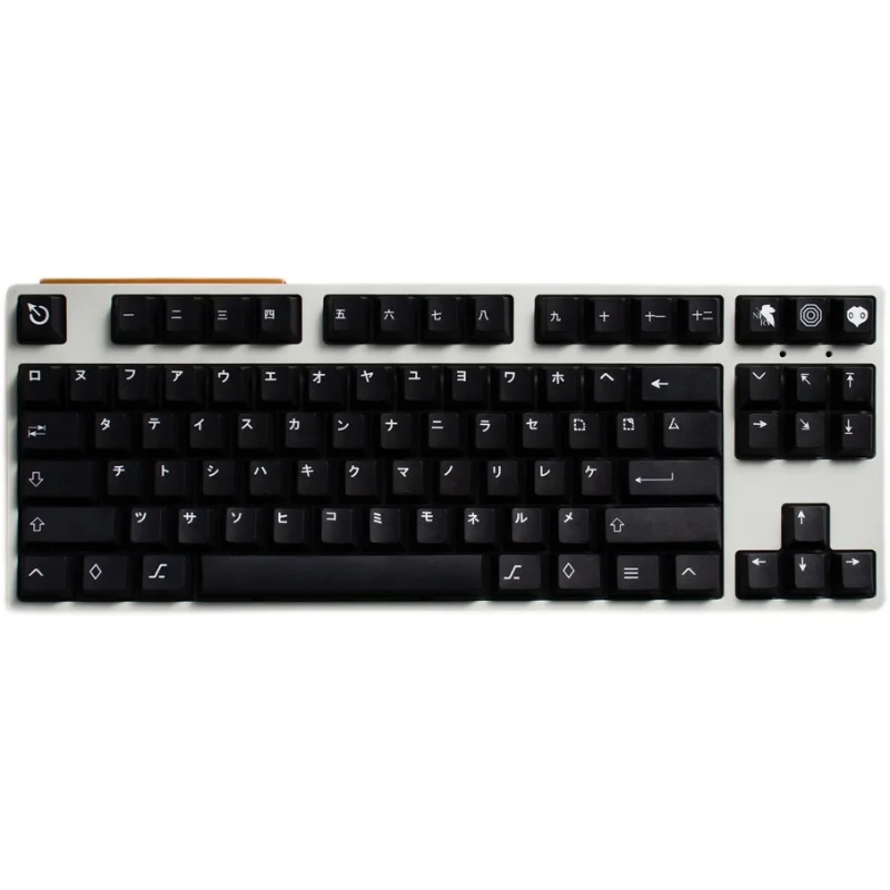 GMK WoB KATAKANA Keycaps for Mechanical Keyboard Black Color PBT Dye Sub 137 Key Cherry Profile Customiz GK61 Anne Pro 2 Game PC