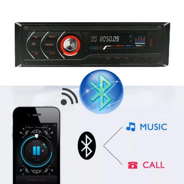 Автомобильный MP3 bluetooth FM плеер один 12 в 1 din стерео радио Aux вход приемник SD USB аудио