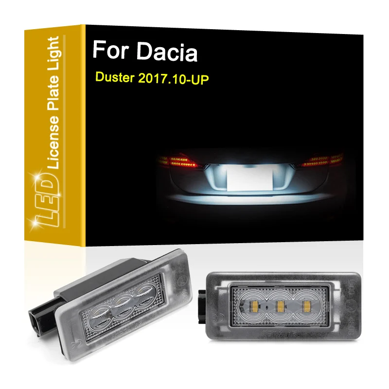 

12V LED Number Plate Lamp For Dacia Duster 2017 2018 2019 2020 2021 White License Plate Light Assembly