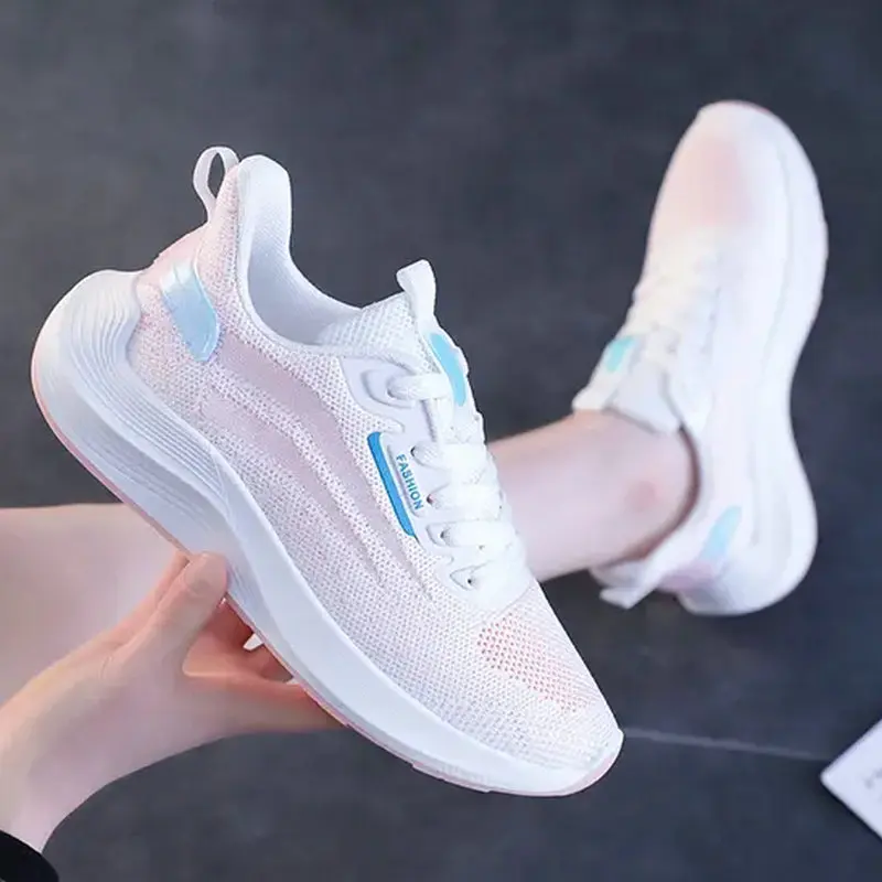2023 New Women's Shoes Road Running Mesh Breathable Casual Sneakers Lace Up Comfort Sports Lightweight Workout Shoes Zapatillas