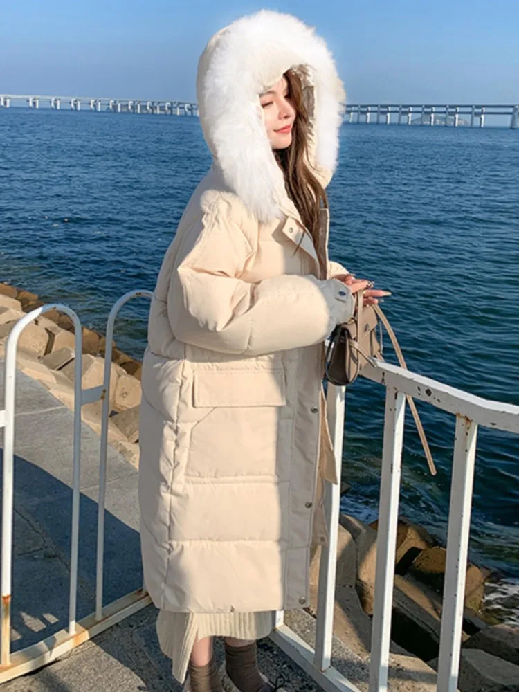 New 2022 Women Winter Thick Hooded Cotton Padded Coats Female Korean Style Clothes Ladies Oversize Coat