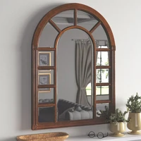 vintage wall mirror art bathroom nordic shower wooden creative mirrors for decoration aesthetic miroir mural wall decoration