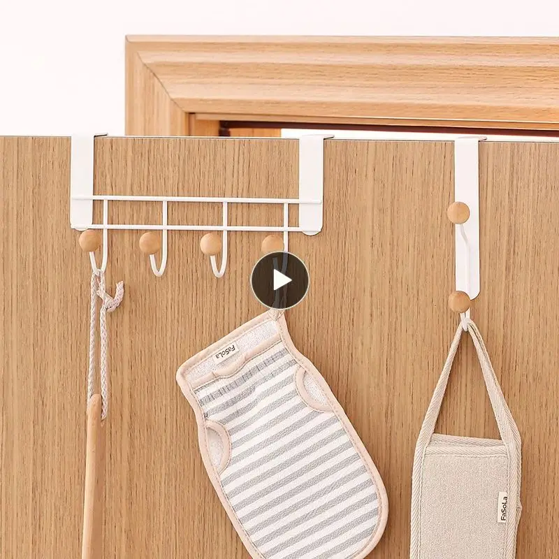 

Over The Door For Clothes Hat Scarf Coat Storage Hook Key Holder Wall Coat Rack Door Back Hook Multi-function Behind Door Hanger