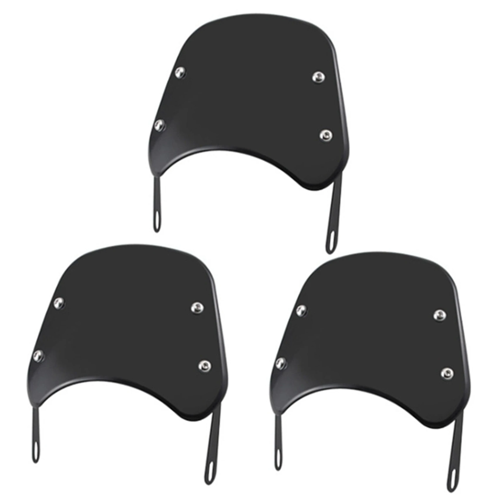

3Pcs 5-7 Inch Motorcycle Headlight Windshield Wind Deflector Windscreen Universal For Honda Yamaha Kawasaki Suzuki