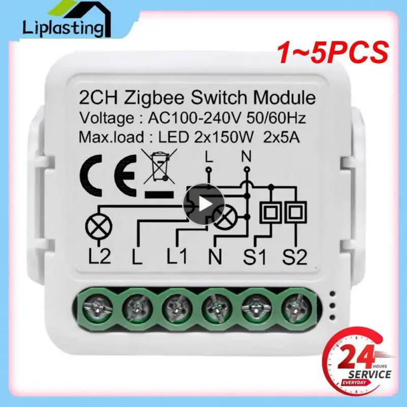 

Умный выключатель Zigbee 3,0, 1-5 шт., с управлением через приложение