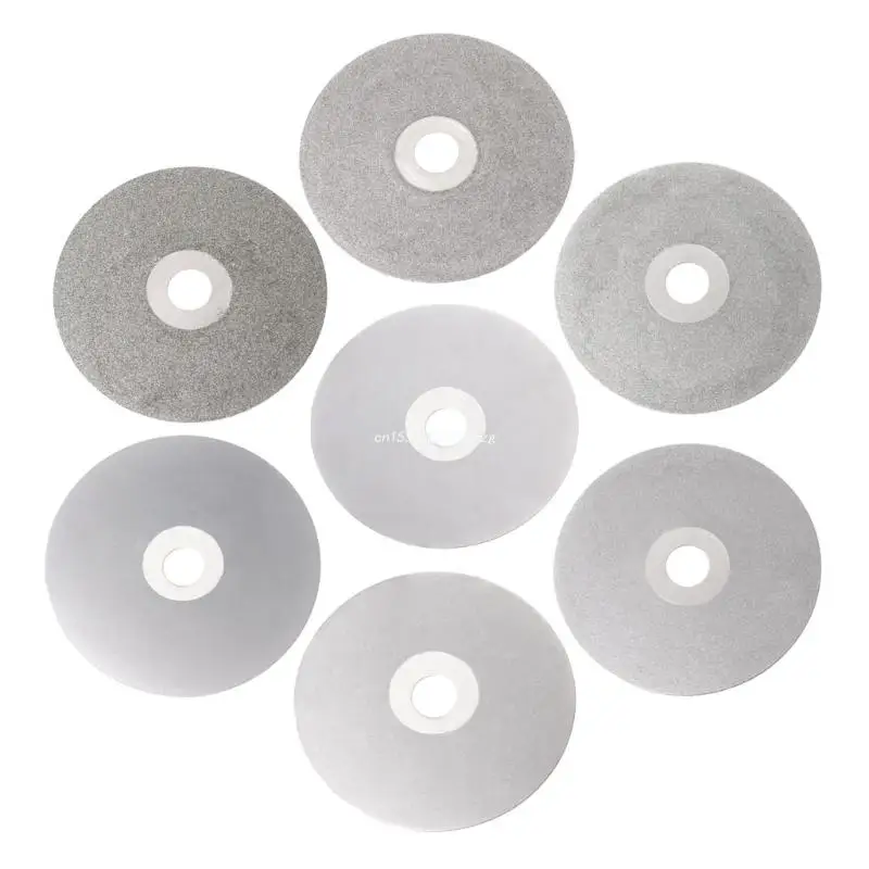 

4" 100mm 80-2000# Diamond Coated Flat Lap Wheel Lapidary Polishing Grinding Disc Dropship