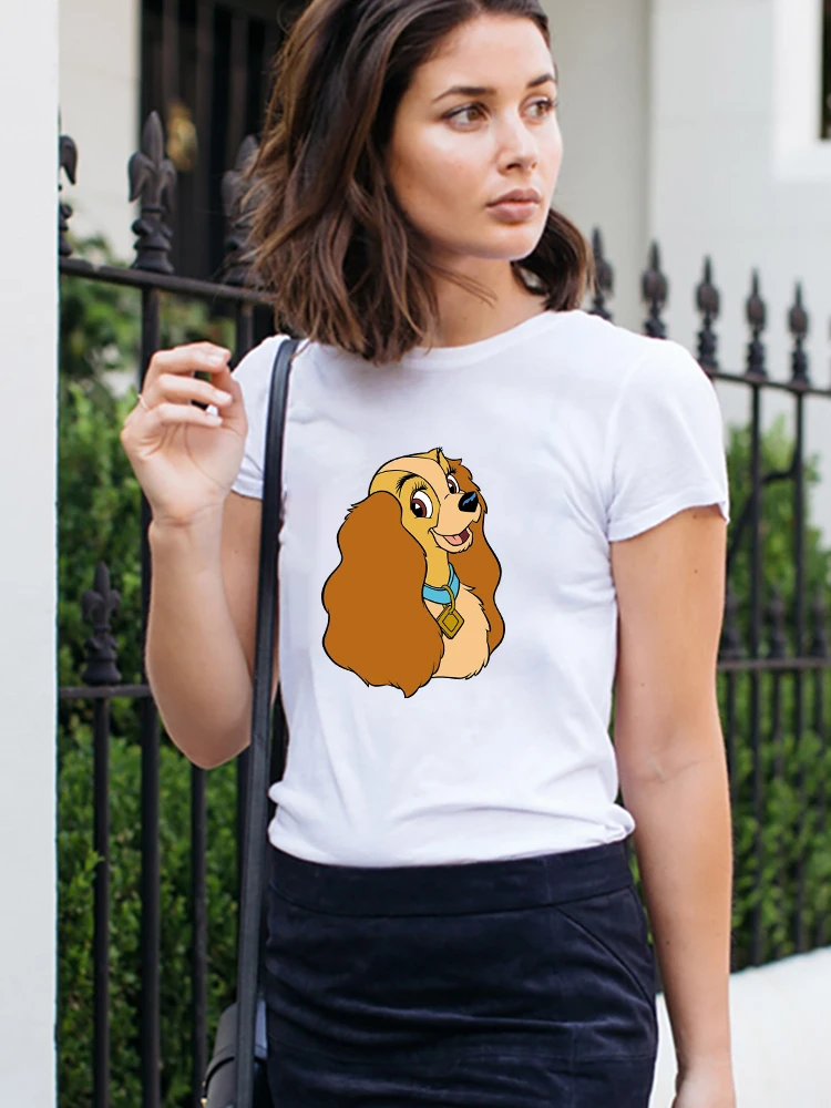 

Disney Summer Women T-shirt Classic Cartoon Graphic Street Casual Ladies Tops Comfy Simple Versatile Shirt Mujer Camiseta