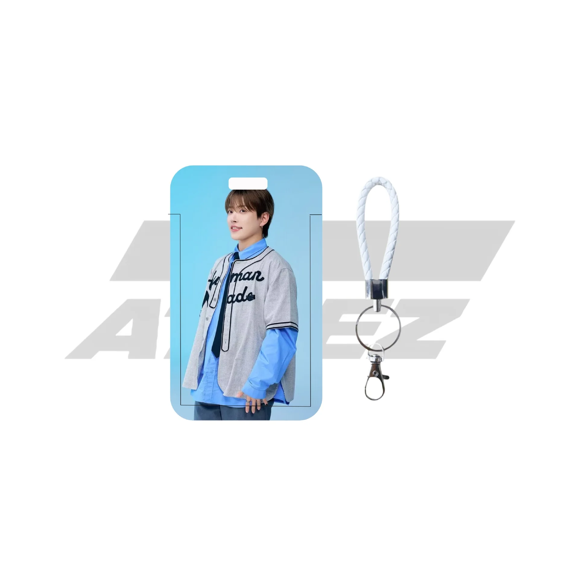 Фото Держатель для фотокарточек ATEEZ HD с веревкой, брелок для ключей, для фотографий Хонджуна, Йёсанга, Юнхо, Минги, Сан, защитный чехол для ID-карт и косплея №3