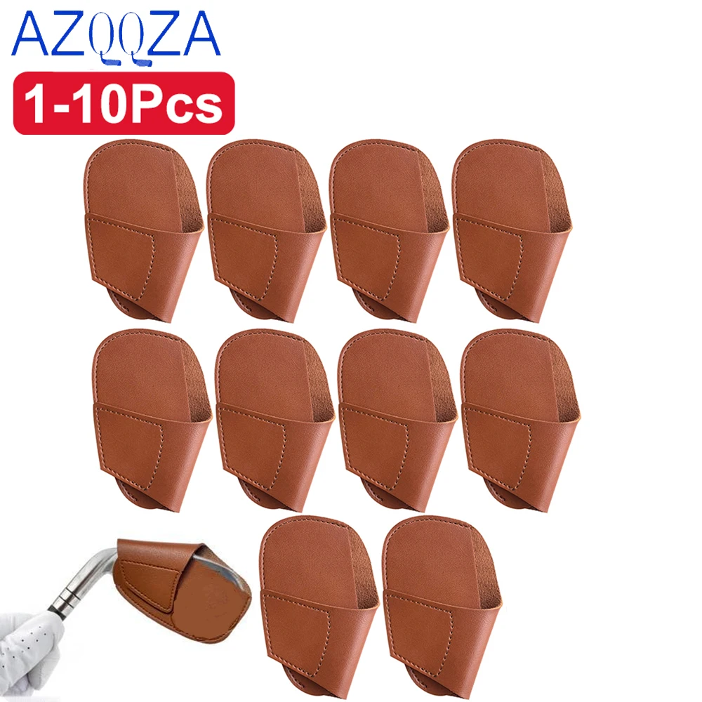 

1-10Pcs Golf Head Covers Thick PU Golf Iron Head Covers Set Wedge Iron Protective Headcover Golf Club Head Covers For Iron