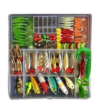 kit fishing lures set hard artificial wobblers metal jig spoons soft lure fishing silicone bait fishing tackle accessories pesca