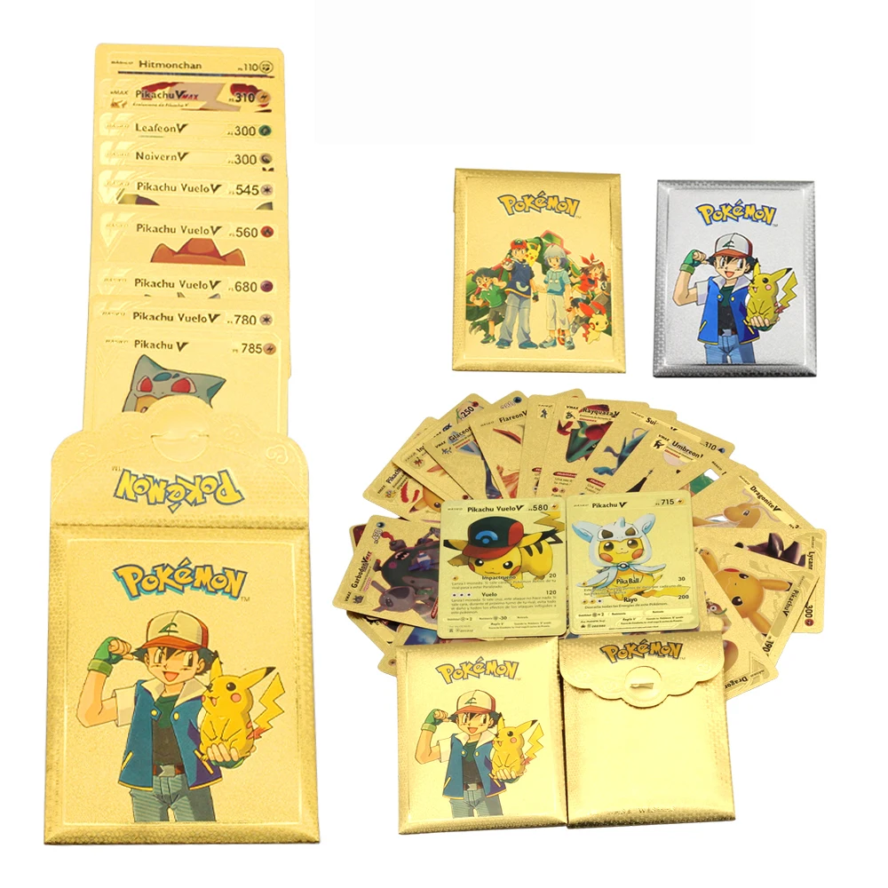 

10 шт., металлические Покемоны Vmax GX Charizard Pikachu