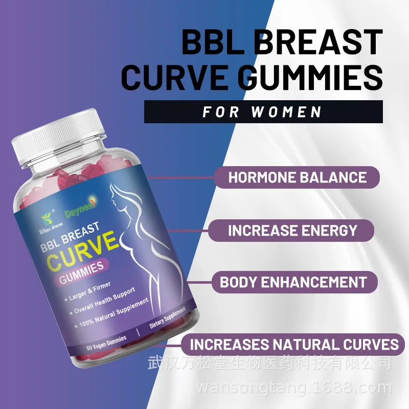 

1 bottle 60 capsules BBL Breast Bust Curve Gummies Increase Body's Natural Curves Promote Healthy Skin Dietary Supplement