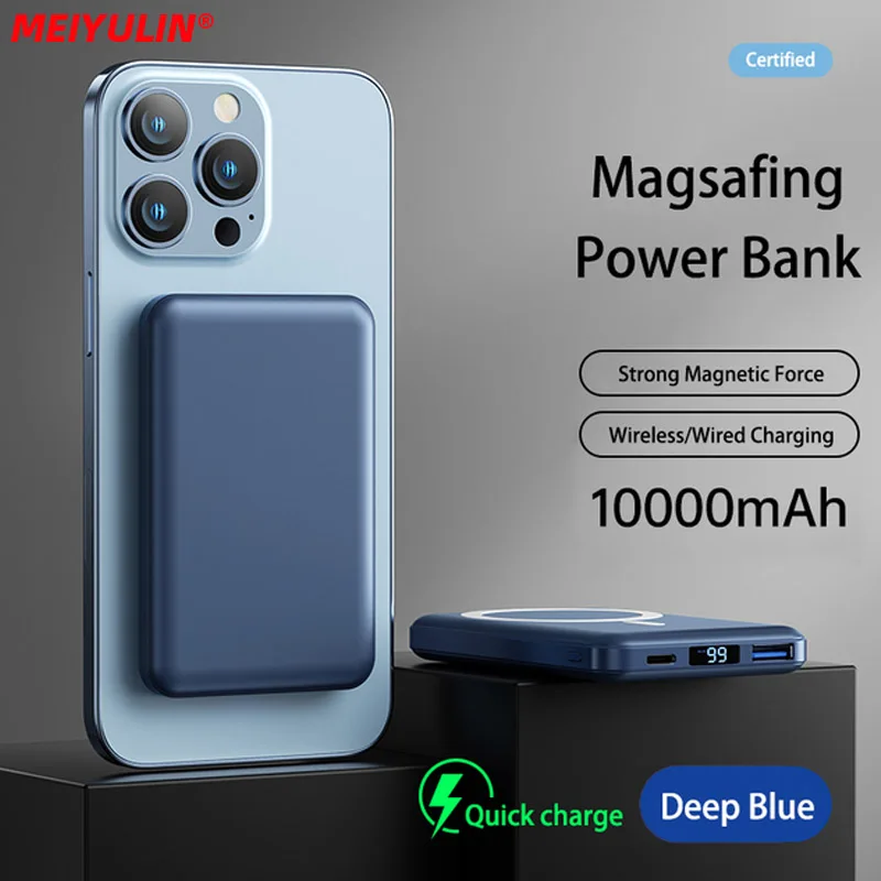 

10000mAh Portable Wireless Power Bank Mini Magnetic Powerbanks 22.5W Fast Charger Spare Battery For iPhone 13 Pro Samsung Xiaomi