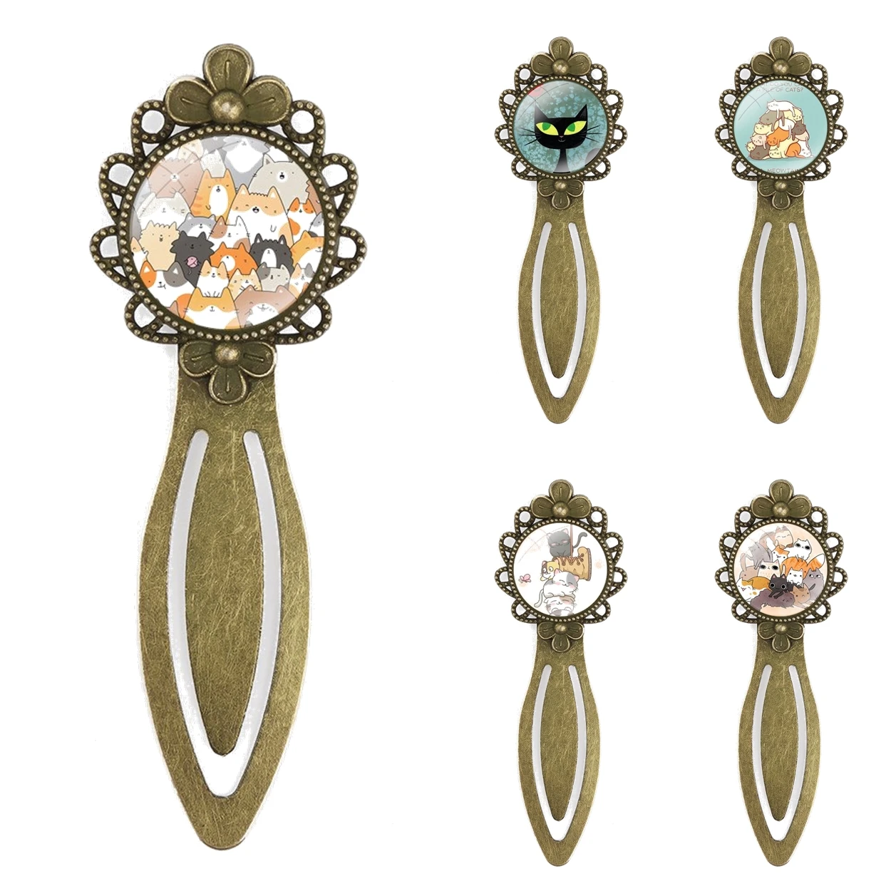 

Креативные металлические закладки, подарок для друзей, канцелярские принадлежности для школы и офиса, модный Декор, дизайн, милая забавная куча кошек, художественная кошка