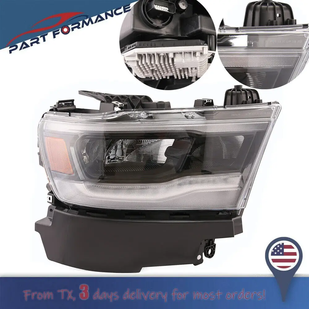 

Full DRL LED Headlight Lamp Assembly For Dodge RAM 1500 2019-2022 Car Headlamp Right Passenger Left Driver Side Auto Accessories