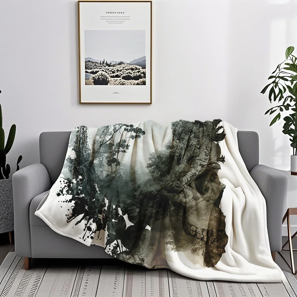 Рустикальный флис Череп-метаморфоз-одеяла и пледы мягкий тонкий модный простой