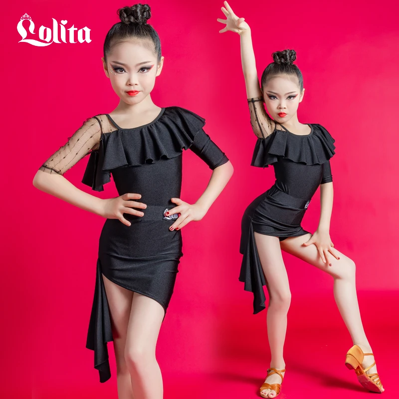 

New children's Latin dance dress girls separate practice performance dress competition regulation grade test practice dress