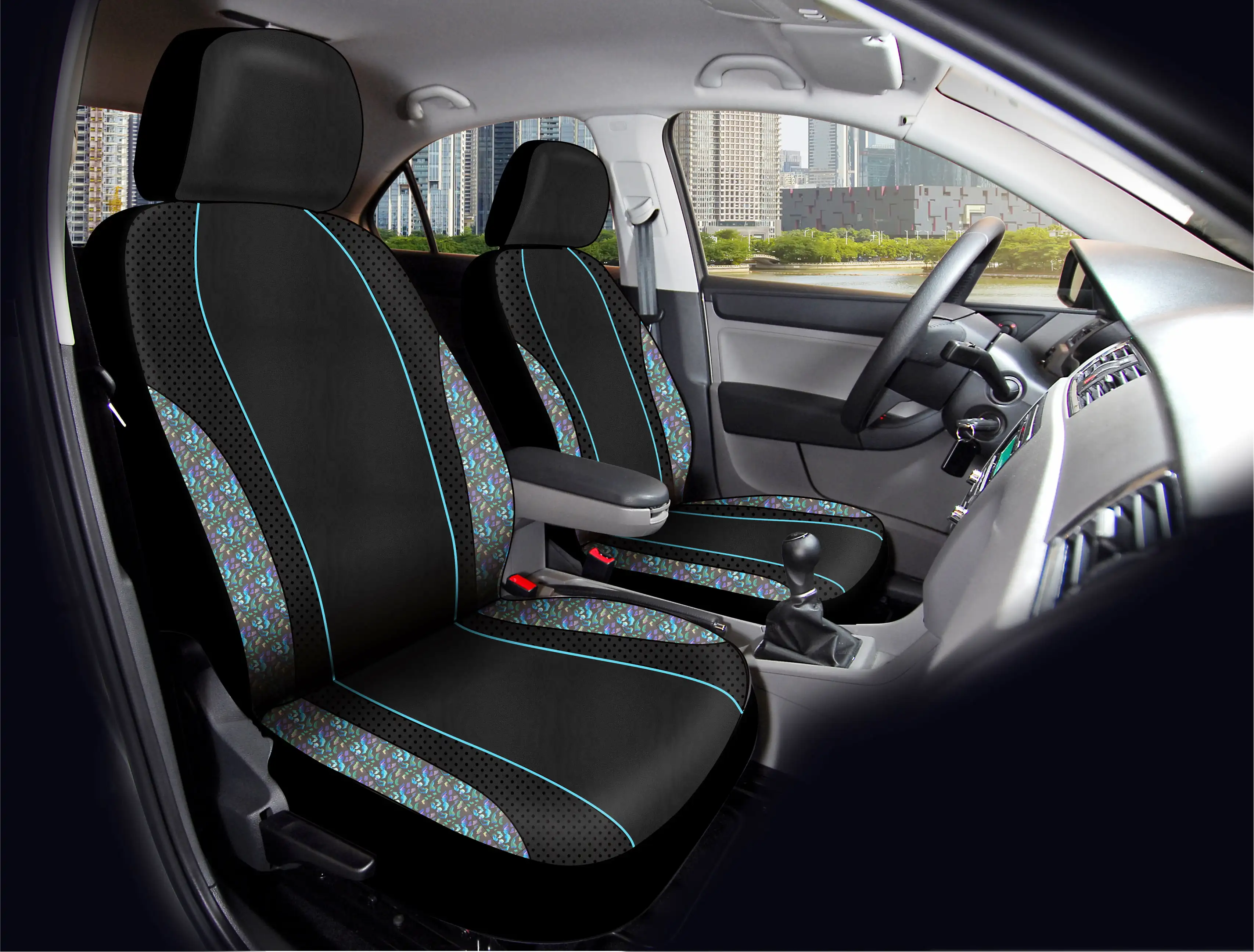 Mermaid Faux Leather Cars Seat Covers, Set of 2, MZ015 Car Accessories