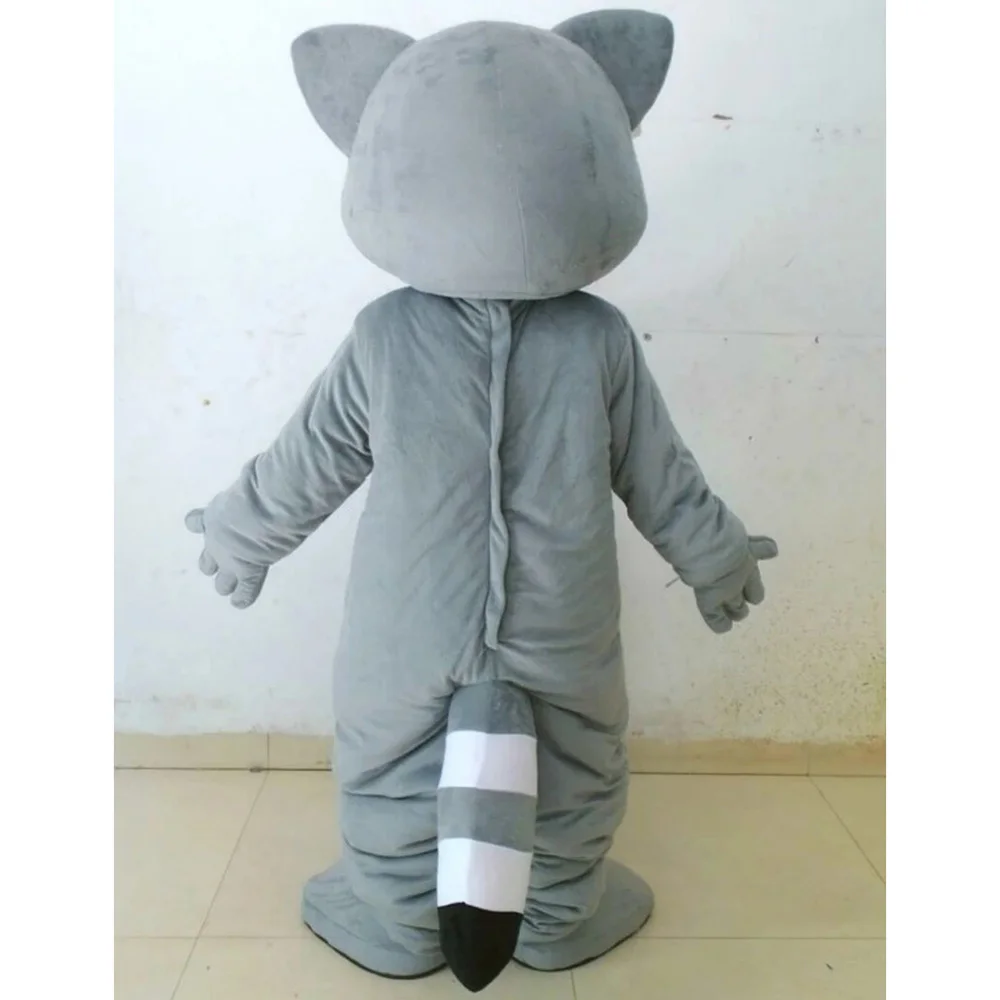 Костюм-талисман для взрослых с рисунком енота пушистый костюм косплея Женский