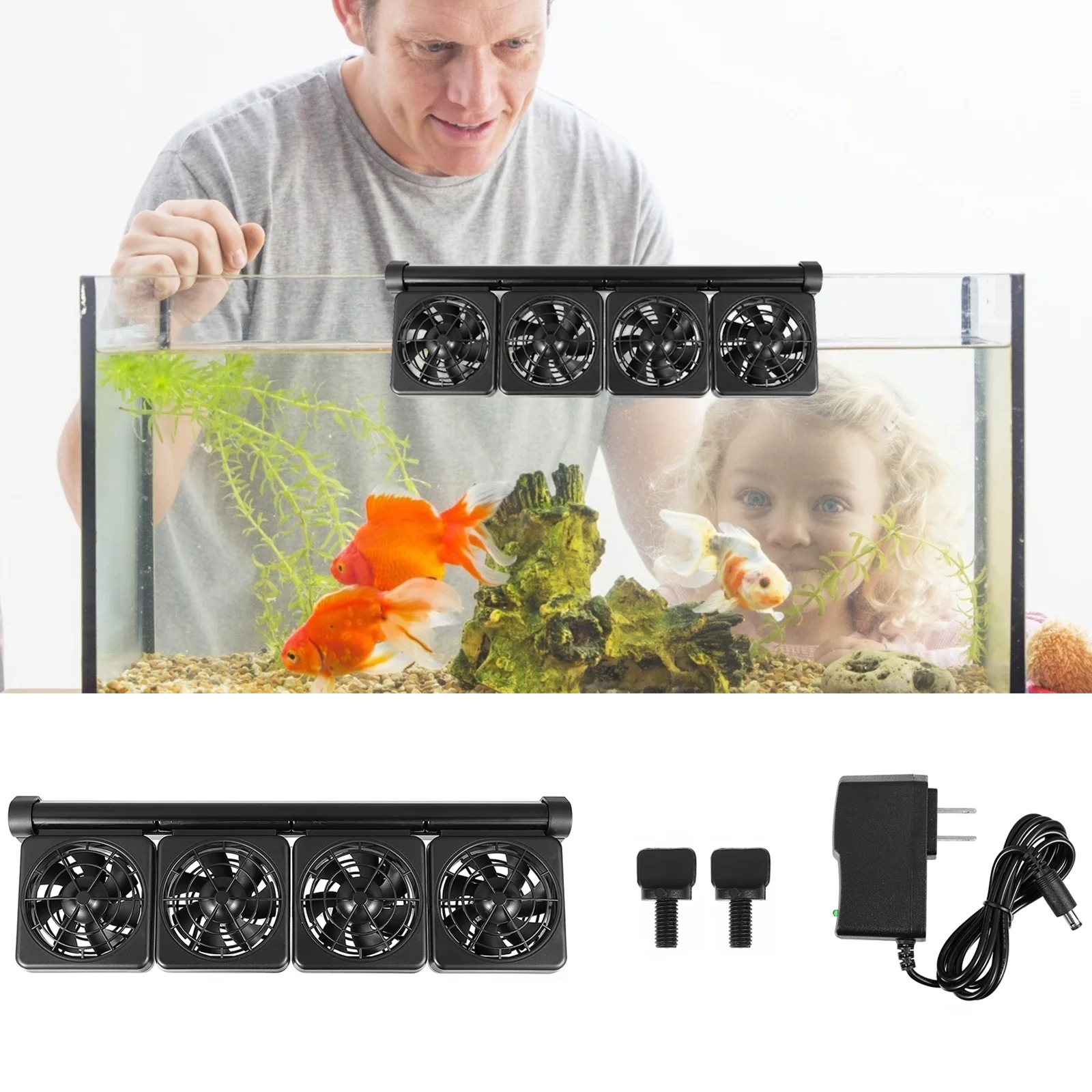 

Fan Aquarium Tankcooling Chiller Systemwater Cooler Wind Fans Cold Accessories Heaters Adjustable Household Fresh Supplies