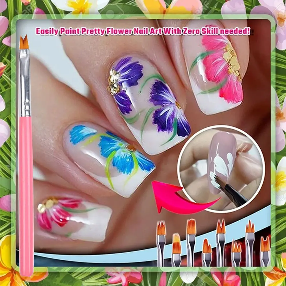 

Набор кистей для рисования акриловых ногтей с деревянной ручкой