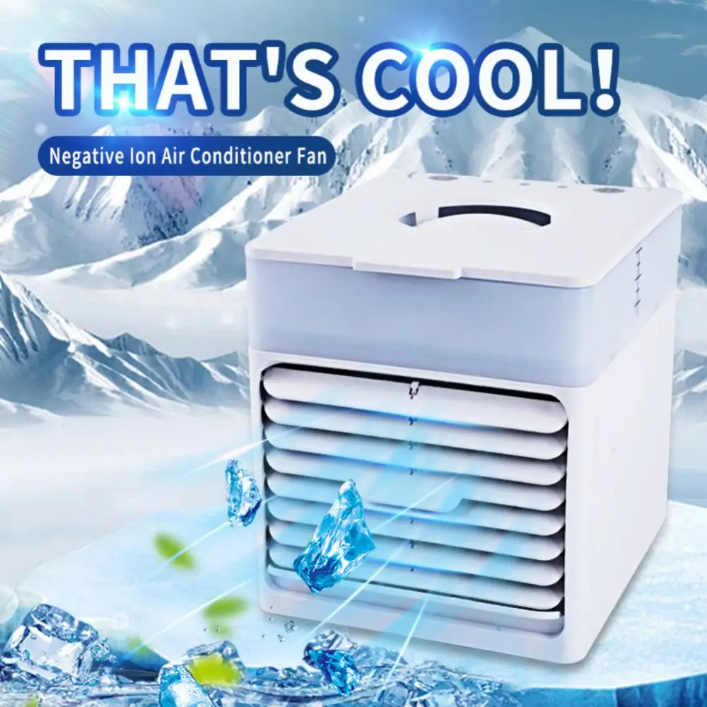 

Portable Air Cooling Fan Mini Air Conditioner For Home Air Cooler Multi-Function 3 Speeds USB Humidifier Purifier Travel Fan