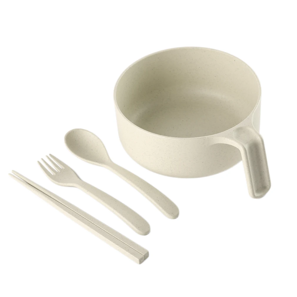 

1 Набор 2018 универсальные портативные теплоизоляционные чистые пластиковые ручки миски для еды на открытом воздухе коробка с вилочным ножом