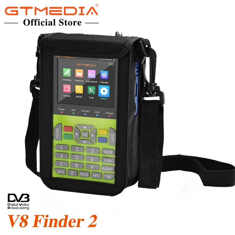 Оригинальный цифровой спутниковый искатель GTMEDIA V8 Finder 2 SatFinder DVB-S2X H.264 1080P HD