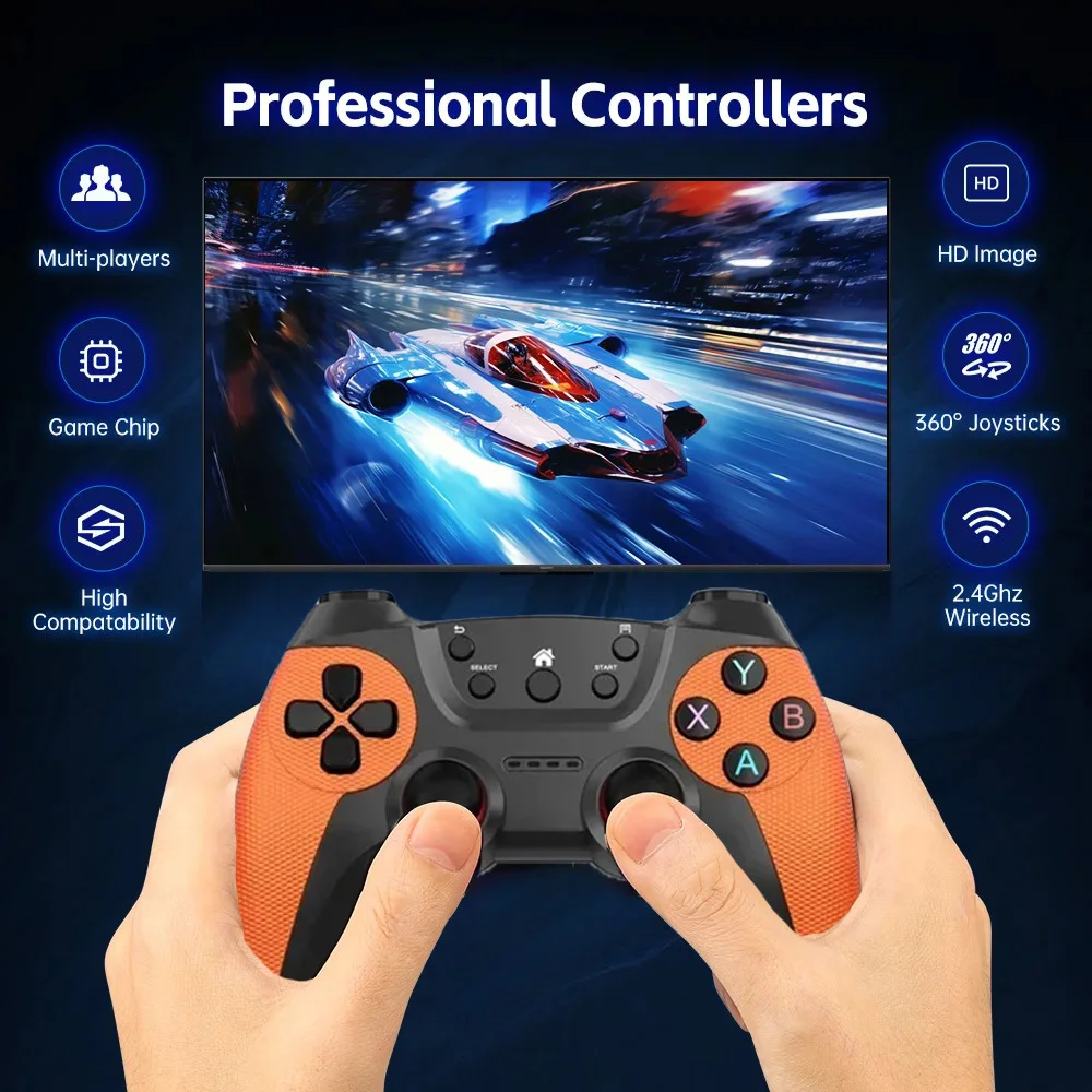 Фото Игровая приставка X8 Ultra Game Stick Pro 128 ГБ, ретро-консоль с 50000+ играми, 4K HD, беспроводной контроллер, видеоплеер для ТВ №2